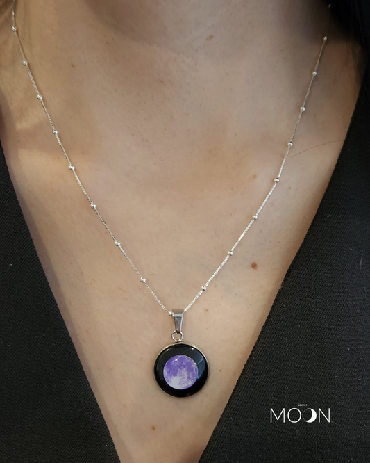 Colección Cósmica - Purple Moon. Luna llena Purpura.